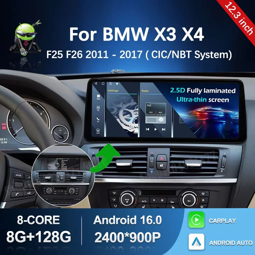 GPS Car Audio Video Multimedia Player Android 16 for BMW X3 X4 F25 F26 2011 2012 2013 - 20