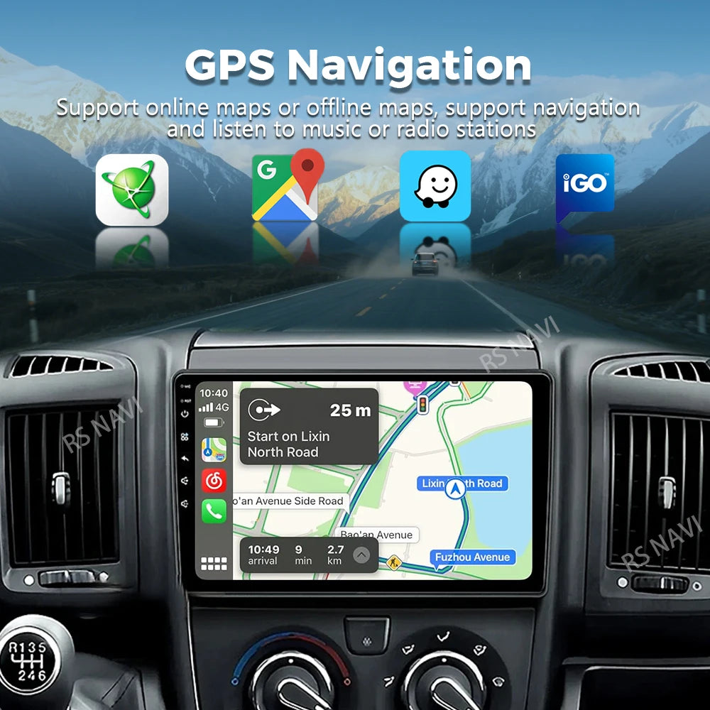 Android 16 Car Radio For Fiat Ducato Peugeot Boxer Citroen Jumper 2006 -2022 Wireless Carp
