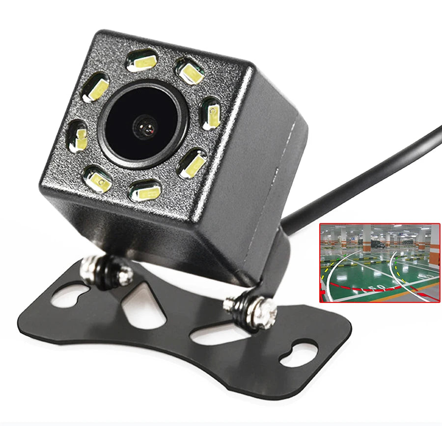 8LED Car Rearview Camera CCD Camera Intelligent Dynamic Trajectory Night Vision Reverse Pa