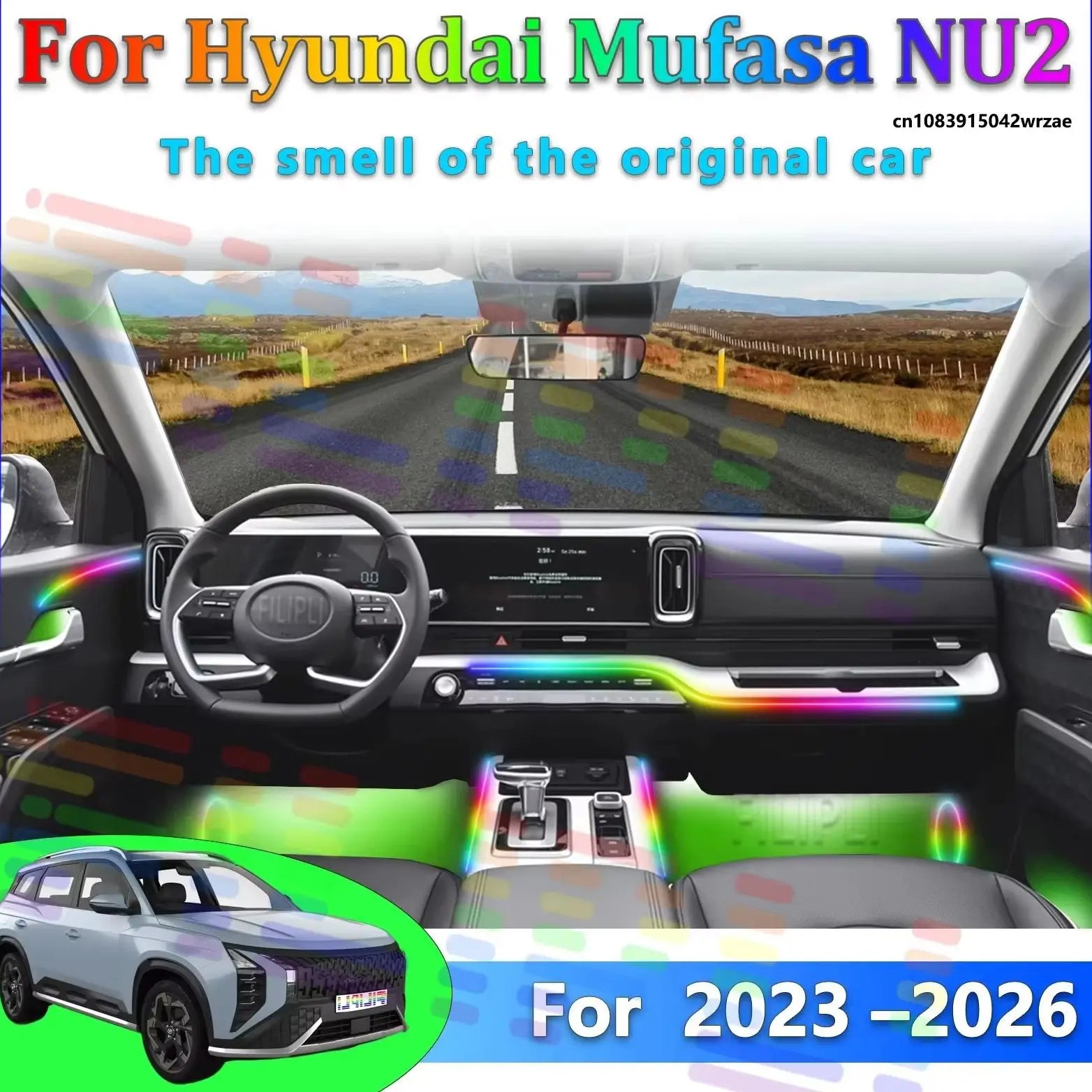 64 RGB - Neon Strip - for Hyundai 2023-2026 - App Control - Car Interior Lighting | AUTOKITSHOP