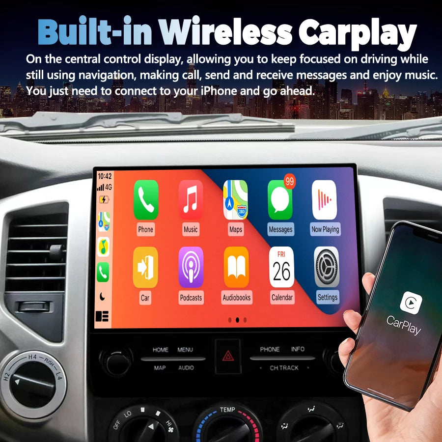 10inch multimedia video PlayerCar qled Screen For Toyota tacoma 2005-2015 built-Min 360 HU