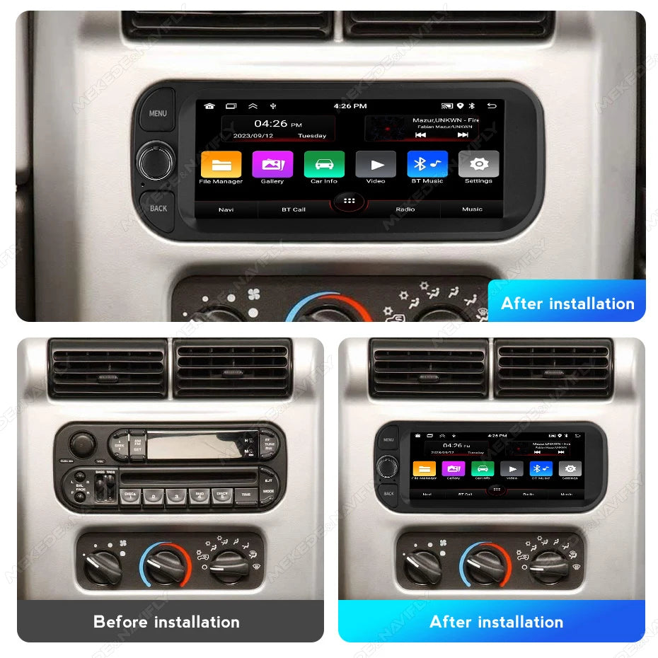 For JEEP Grand Cherokee Liberty Wrangler Chrysler 2002-2006 Android 15 Car Radio Central M