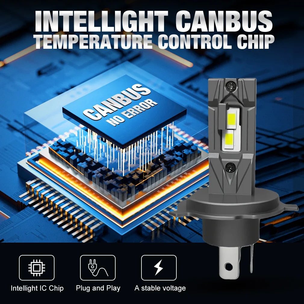 XSTORM H4 LED Lights Bulbs H1 H11 9005 9006 H7 LED Headlight Canbus 70W 60000LM Car Headli