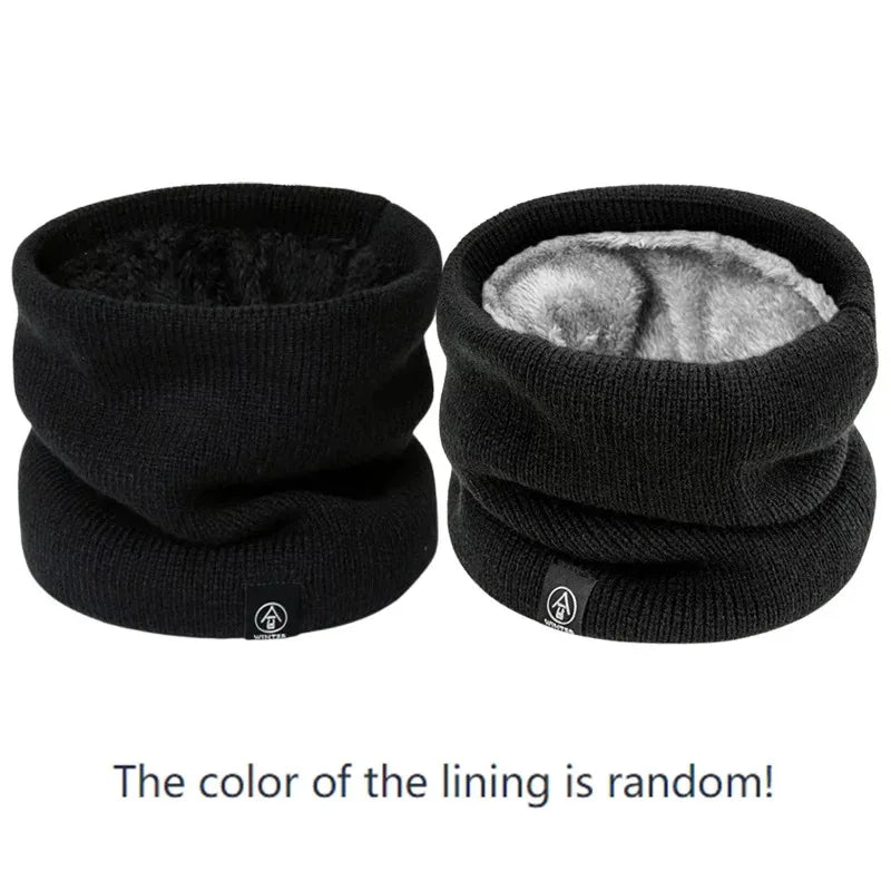 Unisex Winter Warm Knitted Snood Scarf Thick Cashmere Like Solid Color Neck Warmer Ring Scarf fo - Automotive LED Light