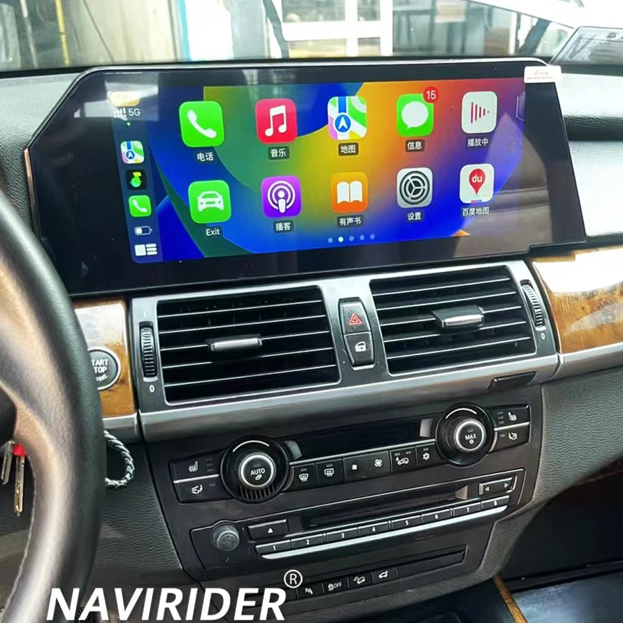 Car Multimedia Video Player HU For BMW X5 X6 E70 E71 E72 2007-2013 Android 15 GPS Qualcomm
