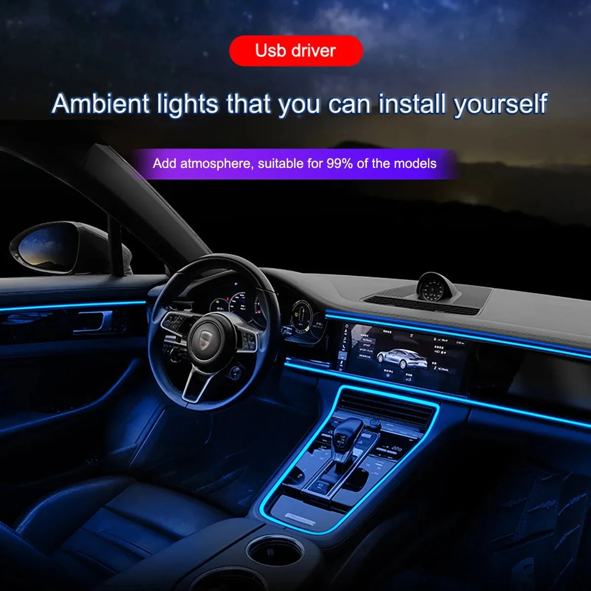 RGB - Ambient Light - App Control - Car Interior Lighting | AUTOKITSHOP