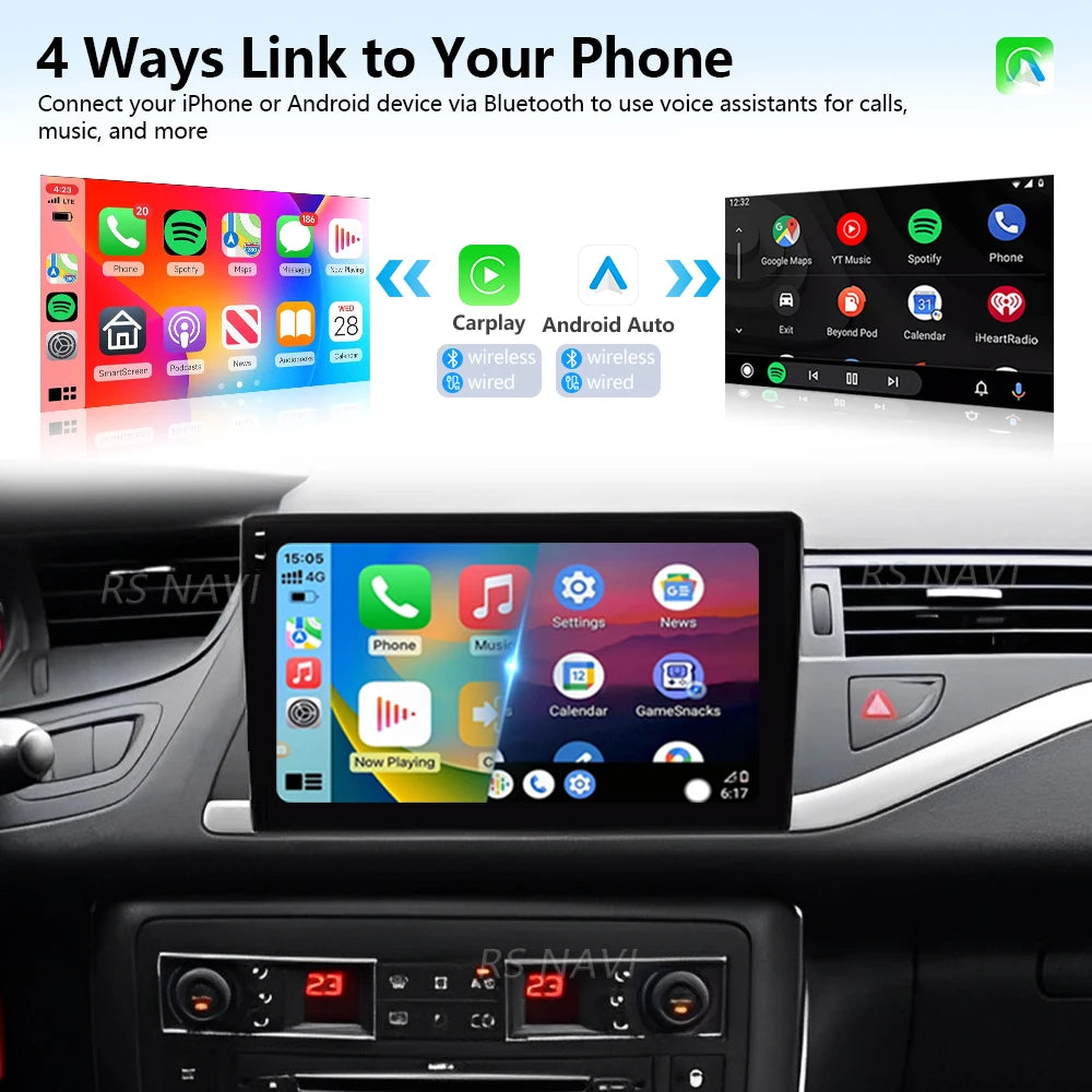 Plug and Play Android 16 For Citroen C5 2008 2009 2010 - 2017 Carplay Car Radio Multimedia