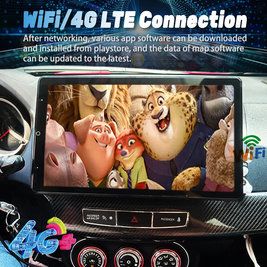 Android 14 13.3Inch 2K Screen For Mitsubishi Lancer 2007 2017 256GB Car Multimedia Video P | AUTOKITSHOP