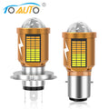 H4 LED Motorcycle Headlight Bulb 12V 50W LED Light BA20D 4014+3570 CSP High Low Beam Moto
