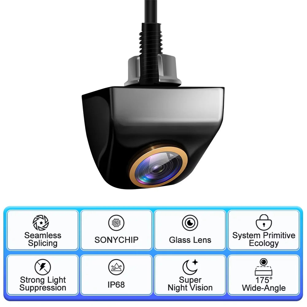AHD 1920x1080P Car Rear View Camera 200° Fisheye Golden Lens Full HD Night Vision Vehicle  | AUTOKITSHOP