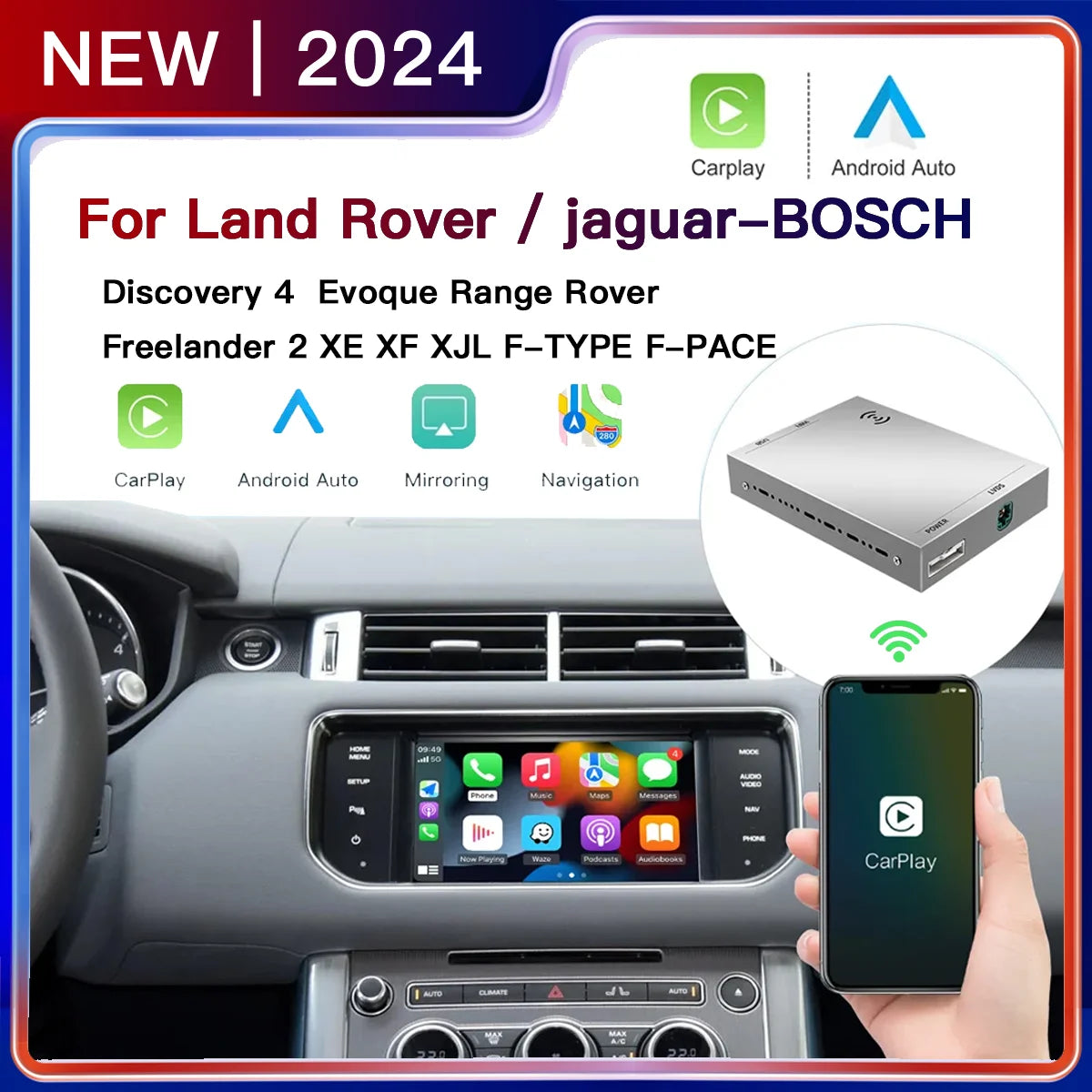 Wireless Carplay Android Auto Modular For Land Rover Jaguar Bosch Discovery4 Evoque Freela