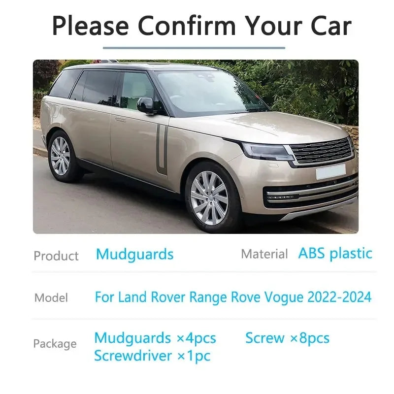 For Land Rover Range Rove Vogue L460 2022 2023 2024 Front Rear Mudguards New Upgrade MudFl | AUTOKITSHOP