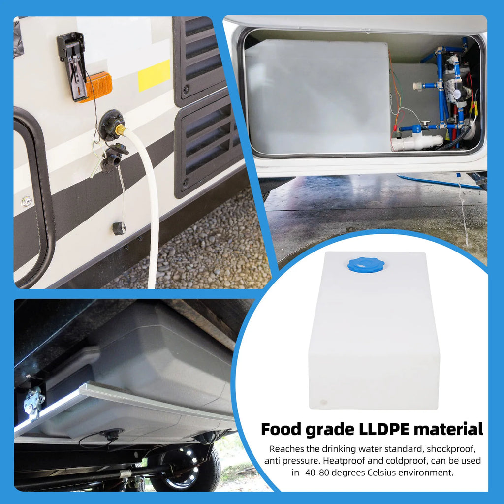 3 Sizes 8 Gallon/8.5 Gallon RV Water Storage Tank Heat Cold Resistant PE Fresh Water Tank for Tr - Automotive LED Light