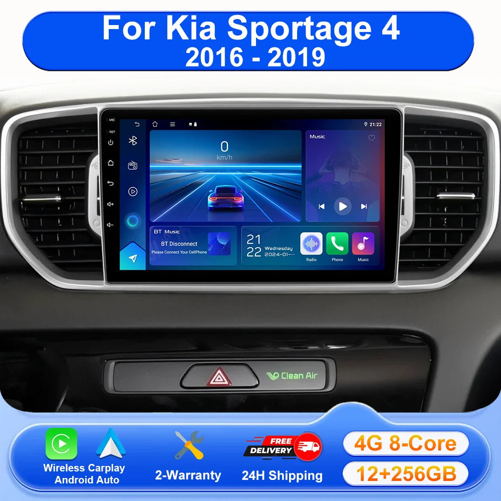 Android 16 Car Radio For Kia Sportage 4 2016 2017 2018 2019 Car Radio Multimedia Video Pla