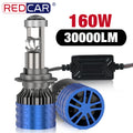 H7 LED Projector Lens Headlight Canbus 160W 30000LM H11 9005 HB3 9006 HB4 H8 H9 LED Light