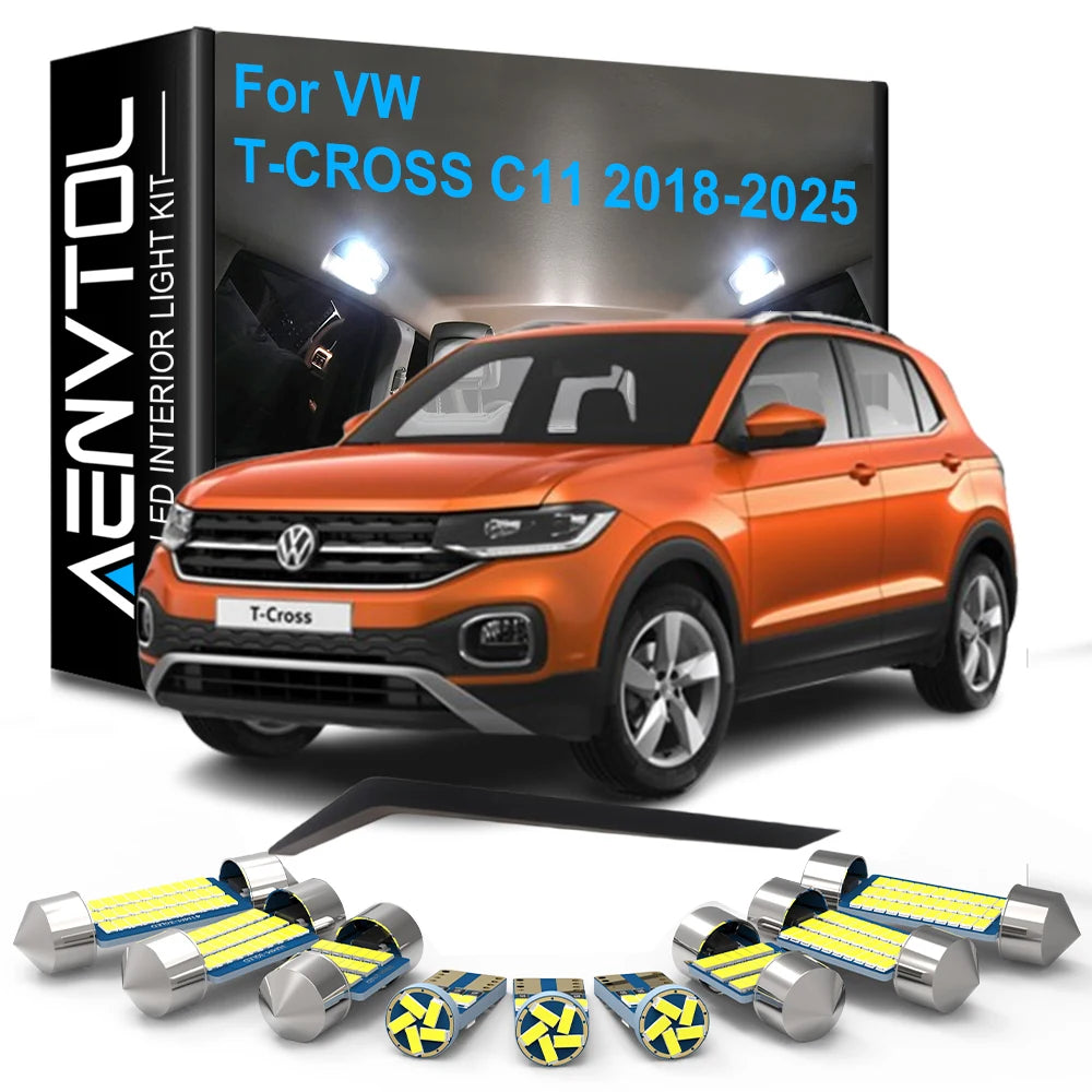 7-Piece LED Interior Light Kit for VW T-CROSS C11 - Canbus Error-Free Bulbs | AUTOKITSHOP