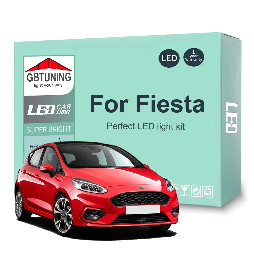 LED Interior Light Kit for Ford Fiesta MK4 MK5 MK6 MK7 MK8 1995-2016 - Canbus Dome Map Door Trunk Bulbs | AUTOKITSHOP