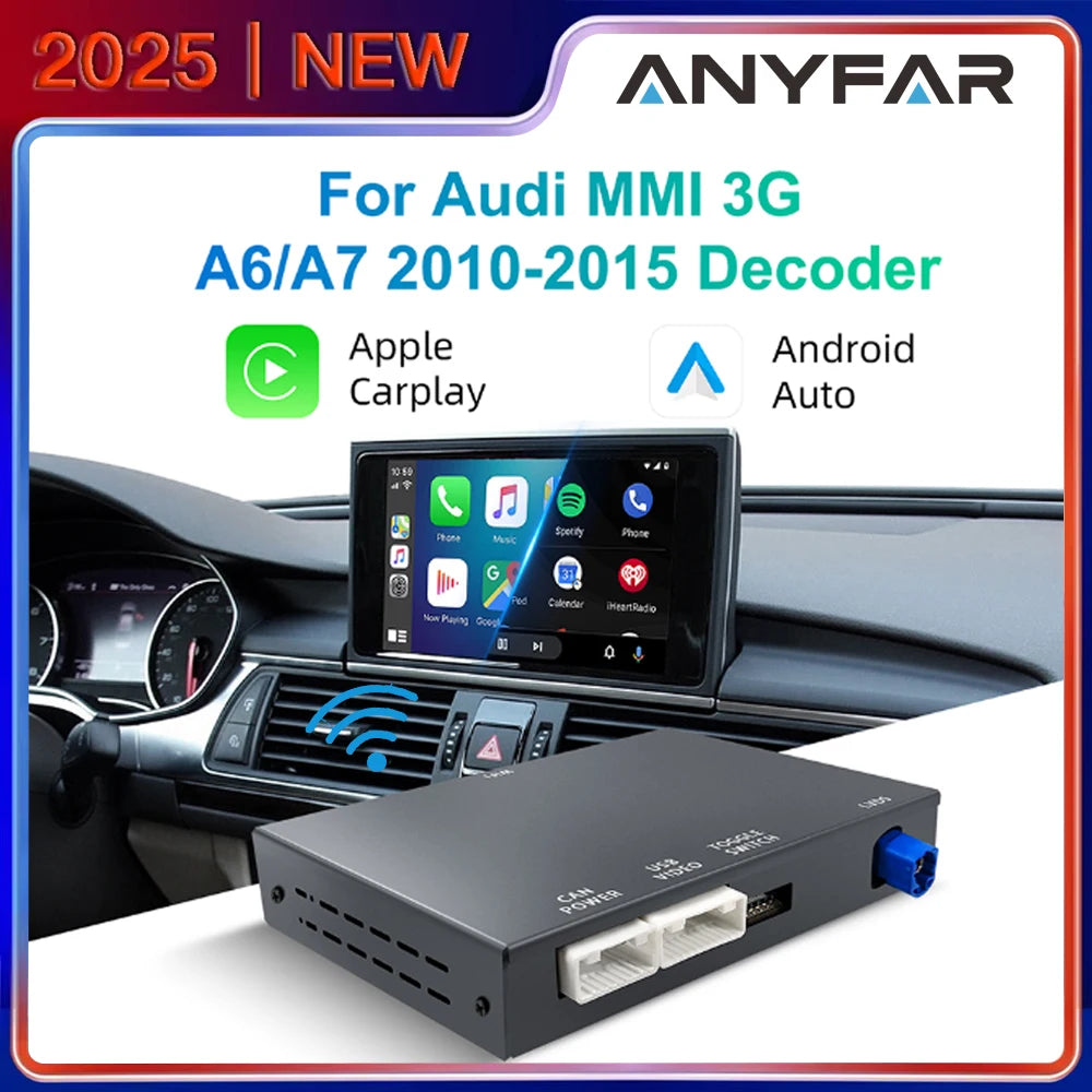 OEM Screen Upgrade Decoder Box for Audi A6/A7 2010-2015, 6.5"/7" Screen, MMI 3G with CarPl