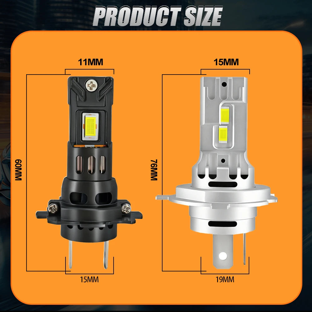 Ampoule Led H7 H4 300000LM 9003 HB2 LED CANBUS Headlights Bulb 6000K Wireless Spotlight Au