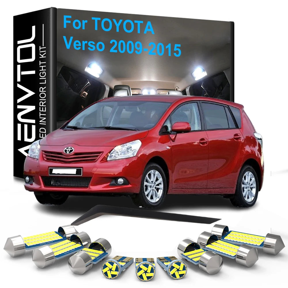 10-Piece LED Interior Light Kit for Toyota Verso - Canbus Error-Free Bulbs | AUTOKITSHOP