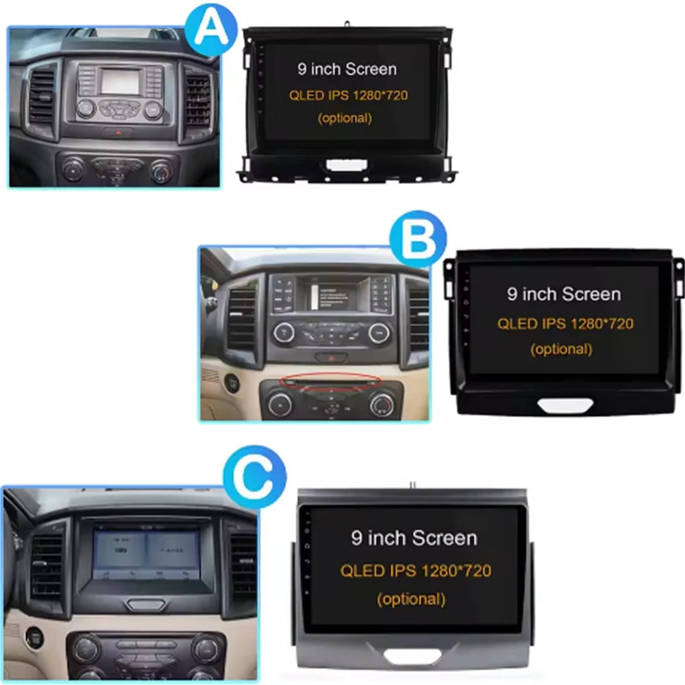 Android 16 For Ford Ranger 2015 2016-2020 Car Radio Multimedia Player GPS Navigation Camer | AUTOKITSHOP