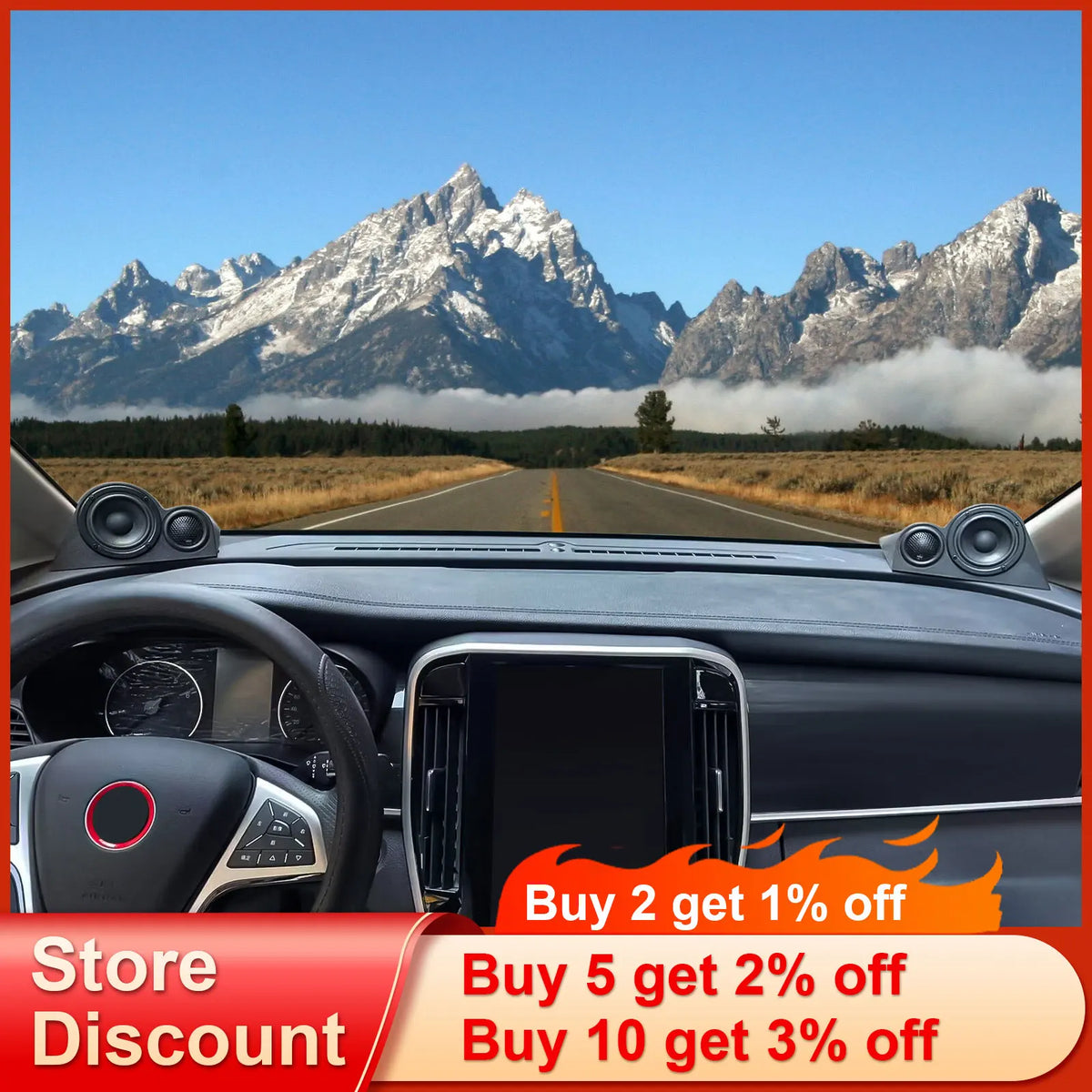 AD Universal Car Horn Washer Adapter 3.5 Inch Holder Loud Speaker Spacers Mat Pad Bracket Auto A - Automotive LED Light