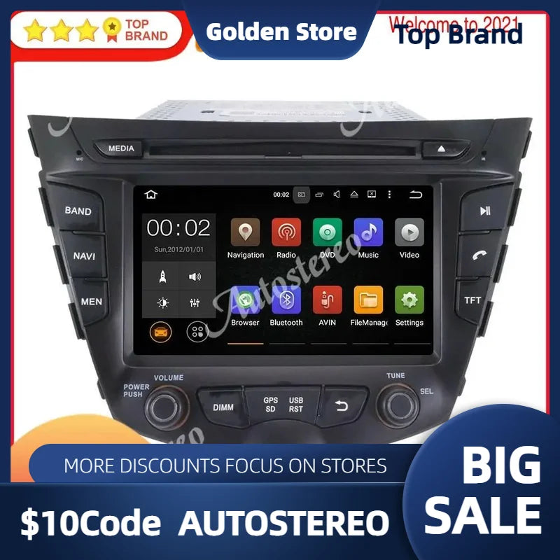 Carplay Android 13 Car DVD Player For HYUNDAI Veloster 2011-2016 GPS Navigation Radio Mult