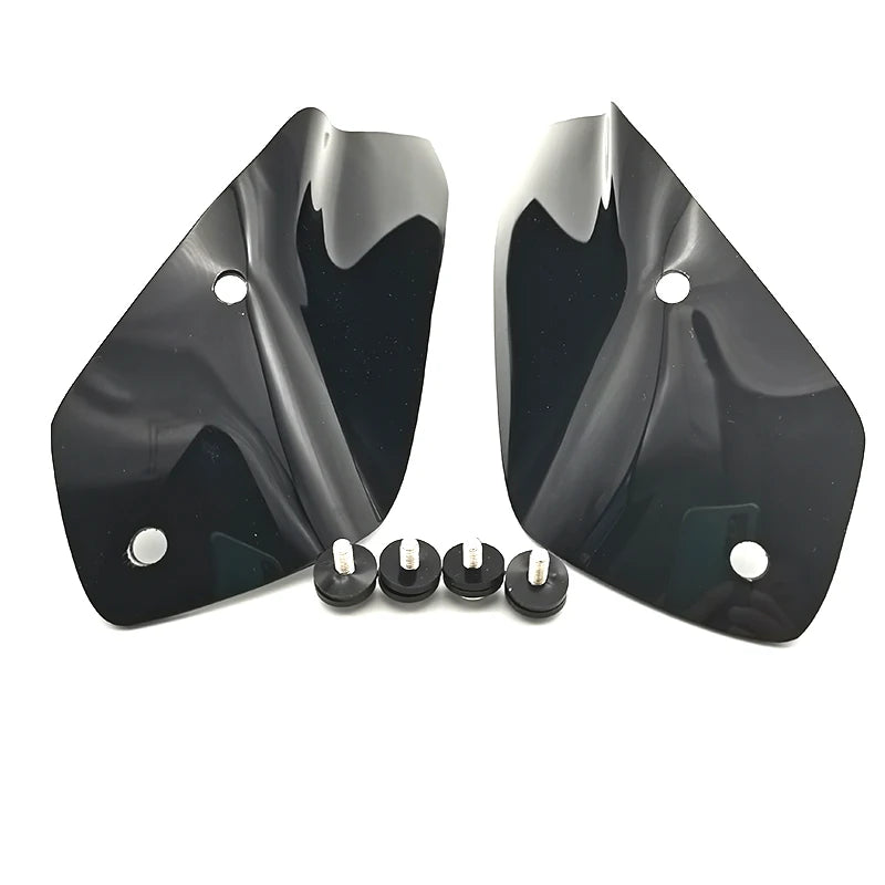 1 Pair Black ABS Plastic Motorcycle Windscreen Wind Deflector With Mounting Bolt