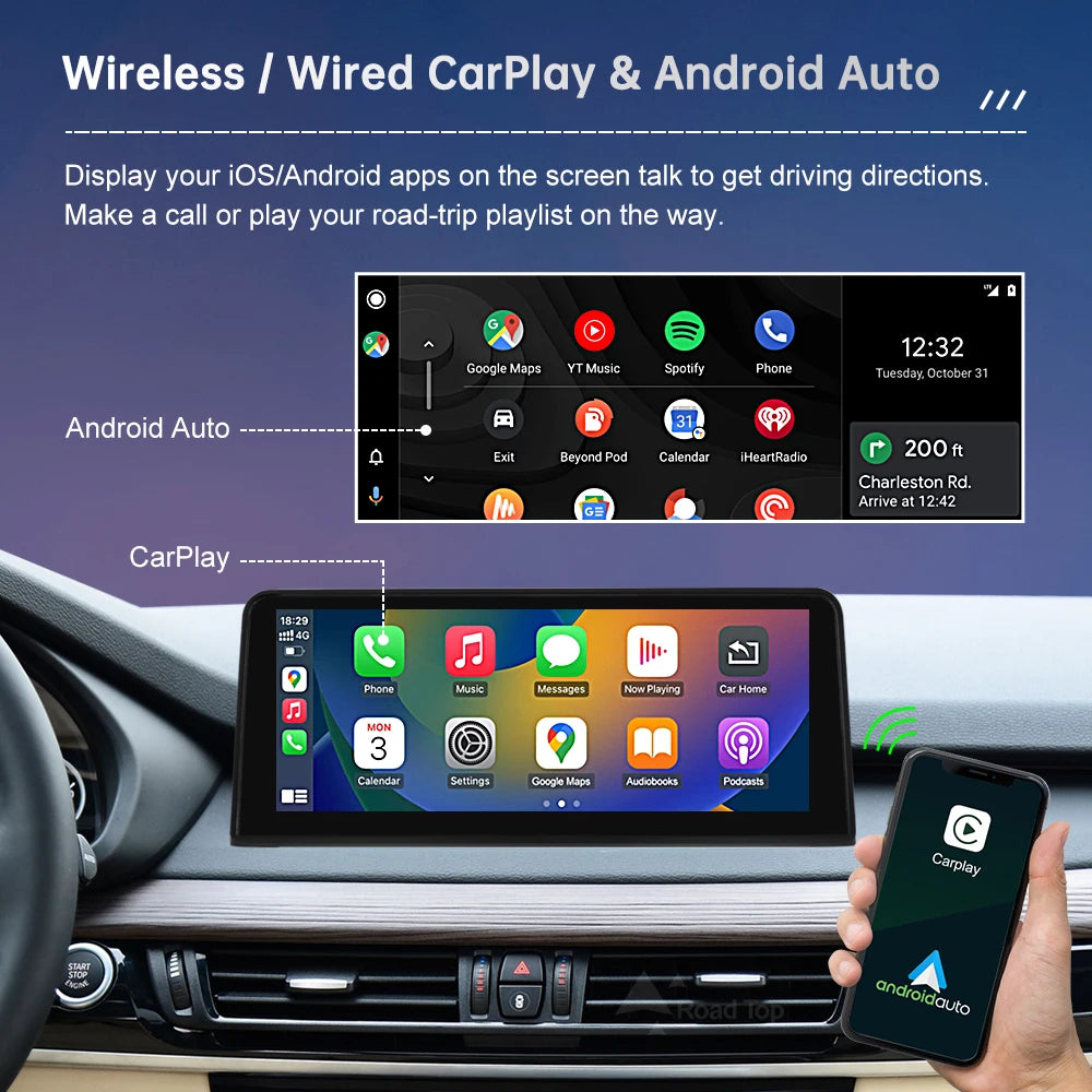 1920*720 Linux Touch Screen For BMW X5 F15 F85 X6 F16 F86 2014-2016 Wireless Carplay Displ