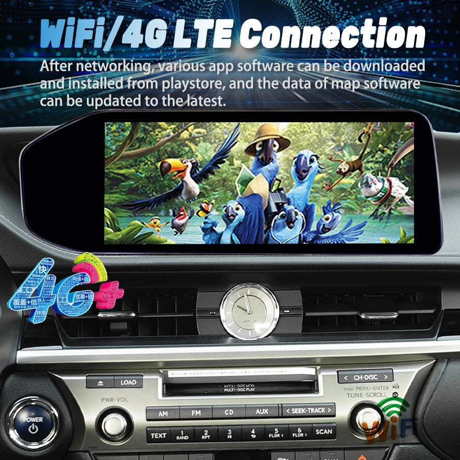 Touch Screen For Lexus ES ES300 ES250 ES350 ES300h 2013-2017 12.3inch Android 14 Navi Car