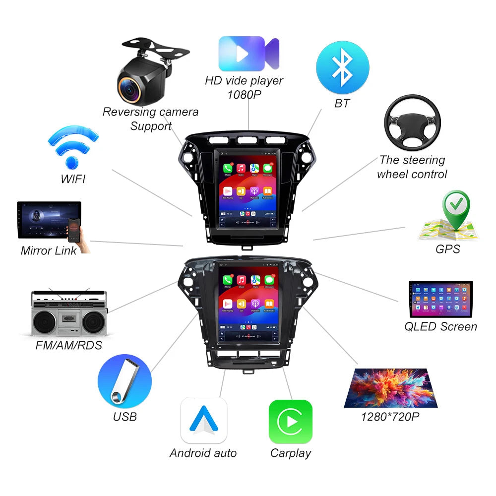 9.7 Inch Android 16 For Ford Mondeo Mk4 2011-2013 Car Radio Player Navigation Gps Stereo 5 | AUTOKITSHOP