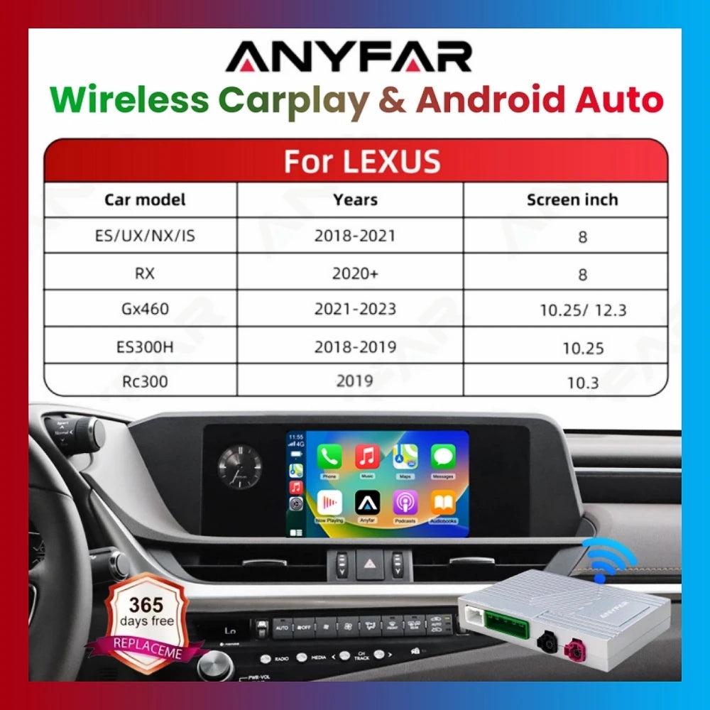 Wireless CarPlay Android Auto Retrofit Kit Decoder Box CarPlay Interface For Lexus ES/UX/N | AUTOKITSHOP