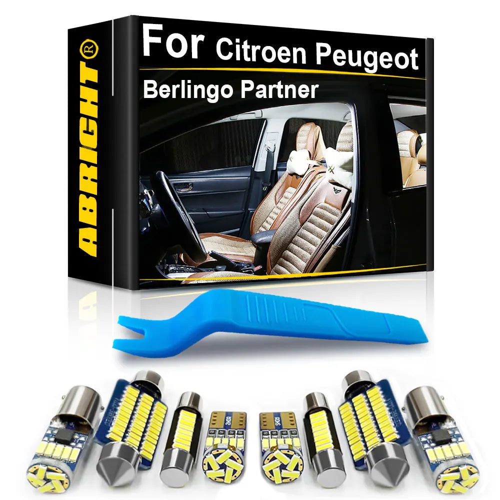 LED Interior Light Kit for Peugeot B9 K9 - Canbus Error-Free Interior Bulbs