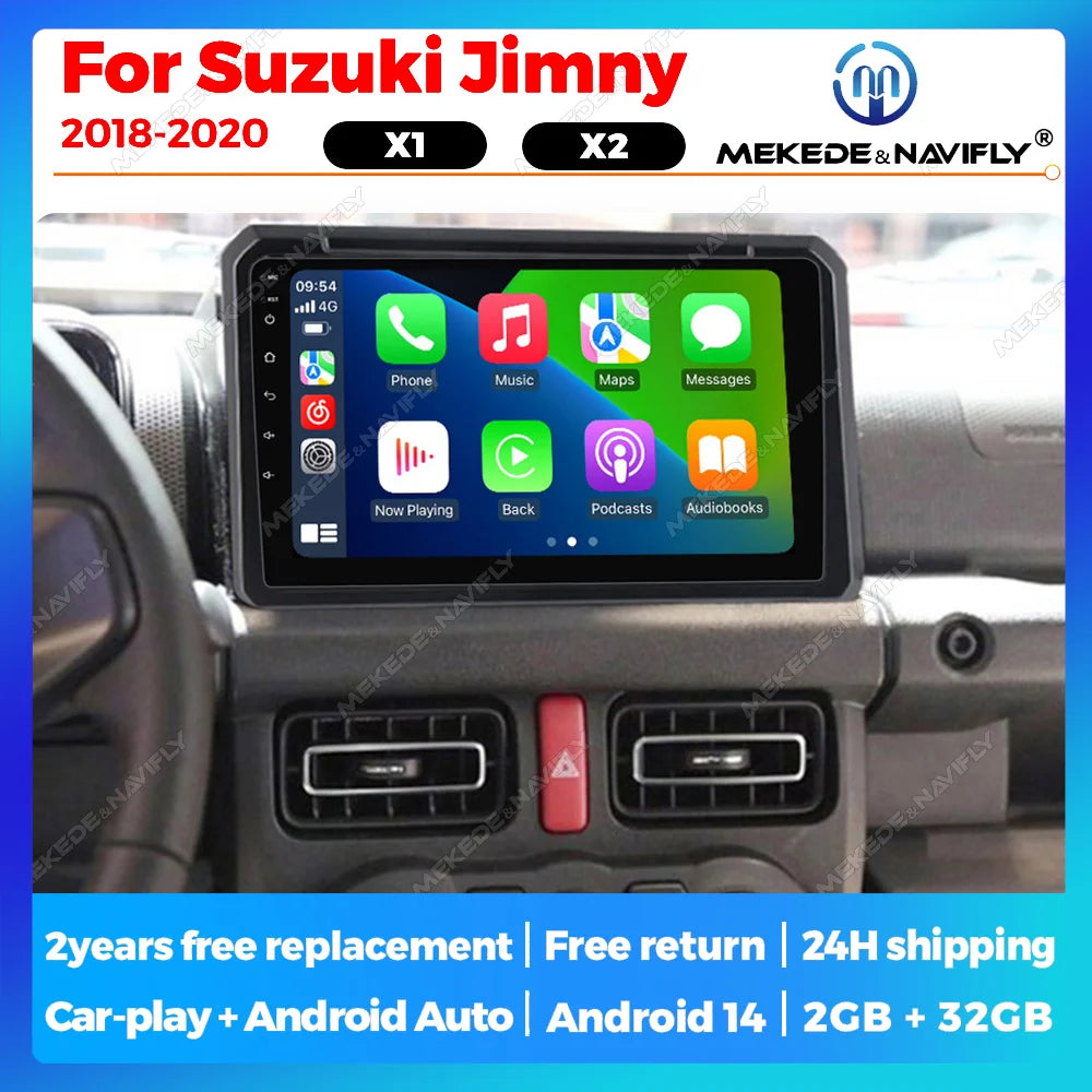 Wireless Carplay Android 14 Car radio For Suzuki Jimny JB64 JB74 2018 2019 2020 Auto Multi