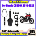 360° Adjustable With Screw 8mm 10mm Folding Motorcycle Rearview Mirrors Off Road Adv Wide