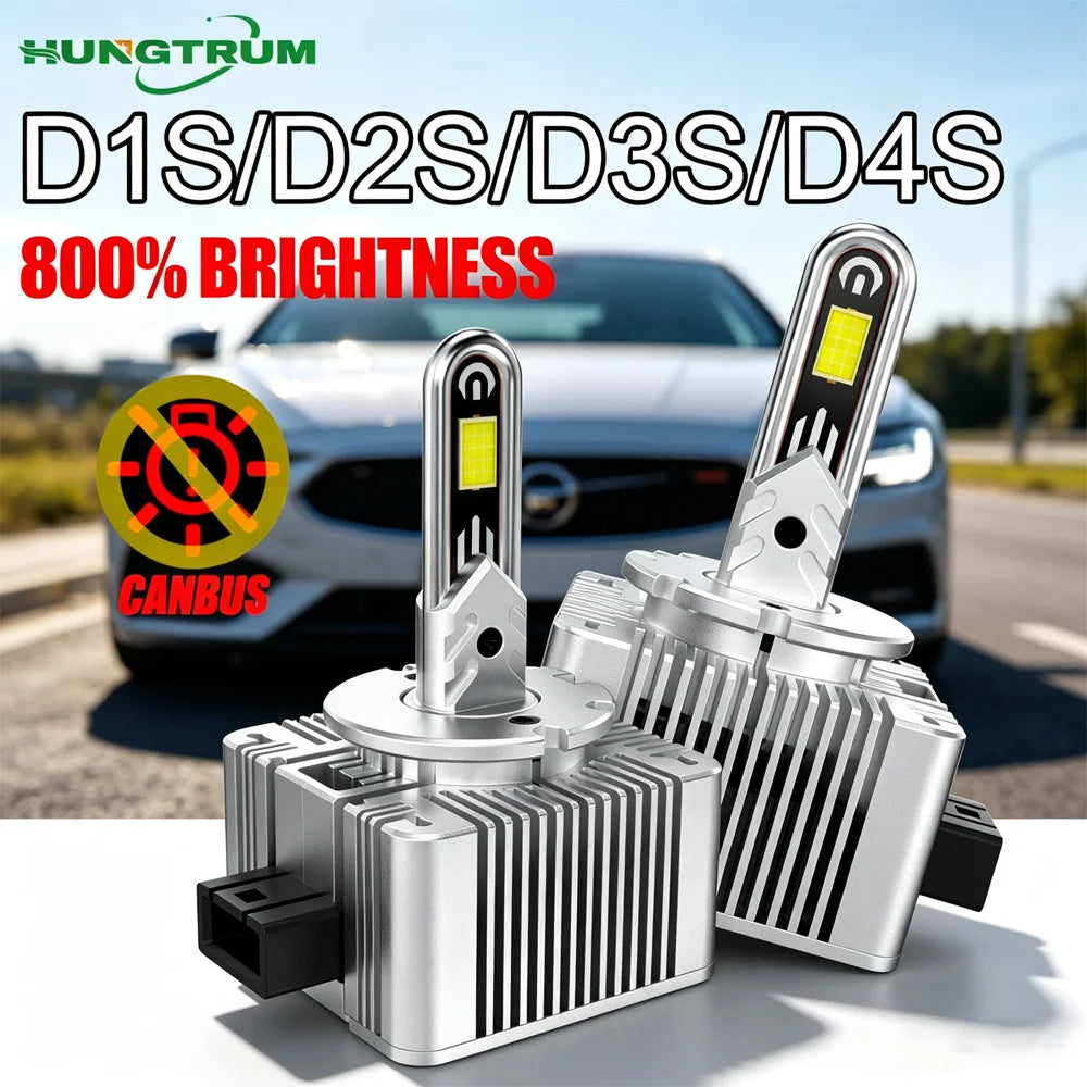 D1S D3S LED Headlight 1:1 Xenon Size Turbo D2S D2R D4S D4R D8S Led Headlamp CANBUS 6000K C