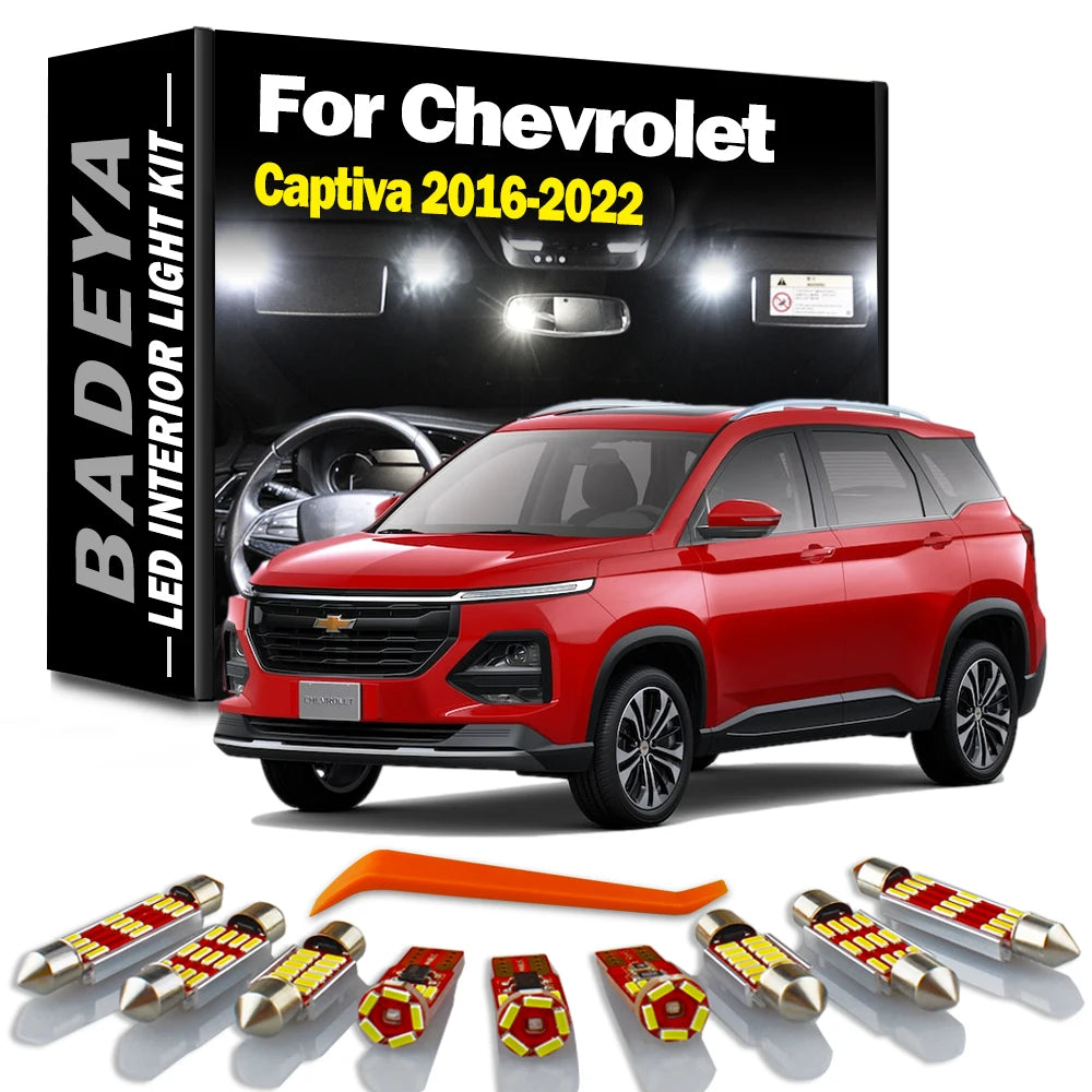BADEYA 14Pcs Canbus For Chevrolet Captiva 2016 2017 2018 2019 2020 2021 2022 LED Interior