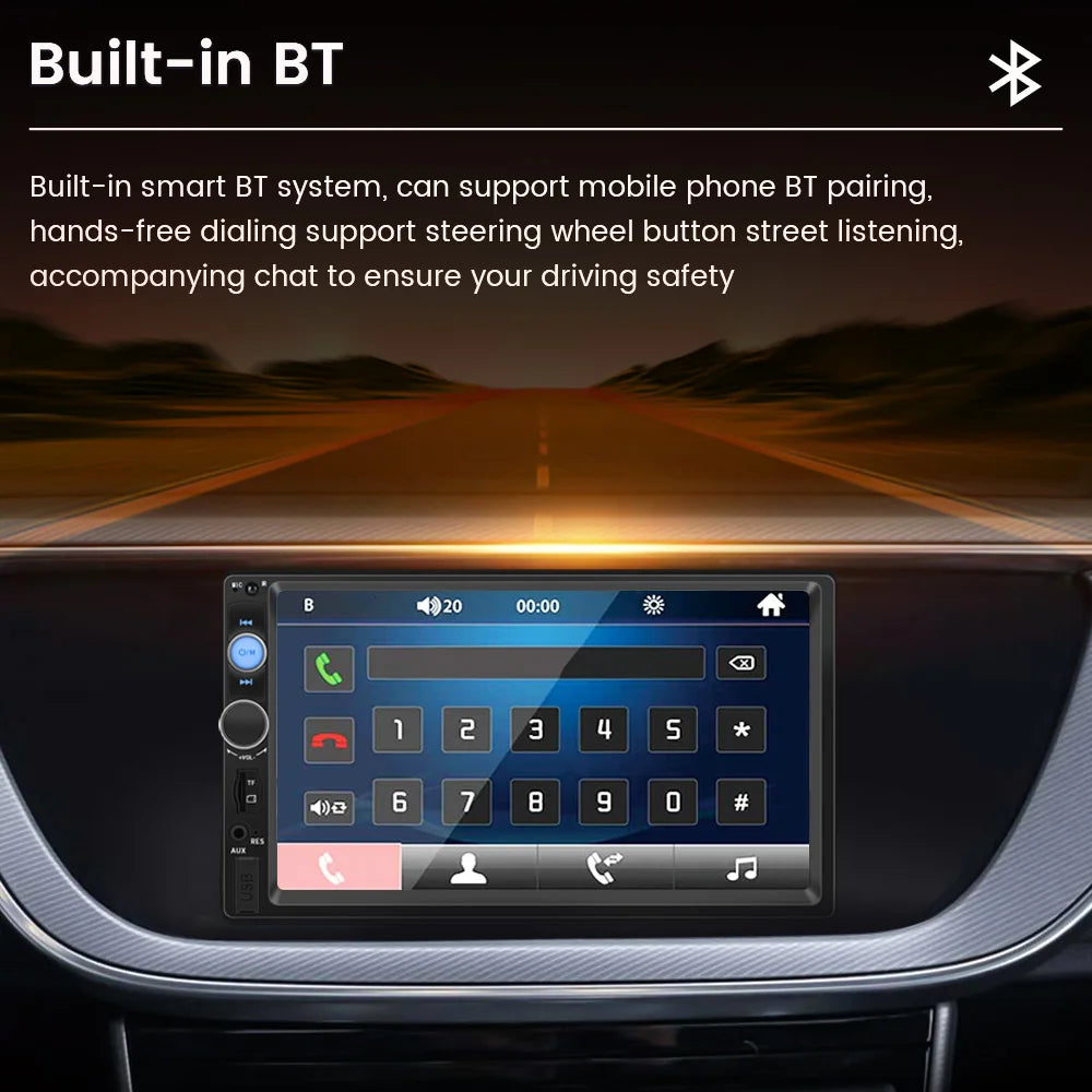 7" HD Touch Screen Car Radio Intelligent carplay auto system For Universal Multimedia Play