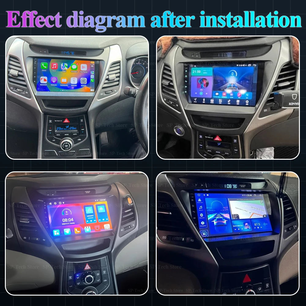 Android 16 For Hyundai Elantra Avante I35 2011 - 2013 2014 2015 2016 Car Multimedia Player | AUTOKITSHOP