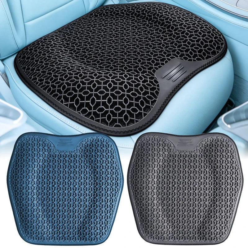 Car Gel Cushion Honeycomb Design Summer Car Gel Seat Cushion Breathable Thread Seat Pad Elastic  - Automotive LED Light