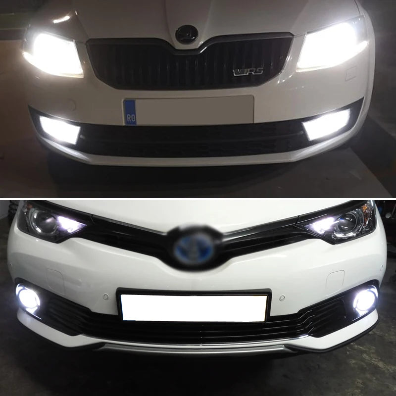 2pcs H8 H11 HB4 9006 HB3 9005 Fog Light LED Bulb 3030SMD 6000K White 1200LM Car Running Driving Lamp Canbus No Error 12V 24V