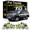 LED Interior Light Kit for Toyota Land Cruiser Prado 120 150 90 FJ Cruiser 70 80 100 200 Canbus Map Dome License Plat...