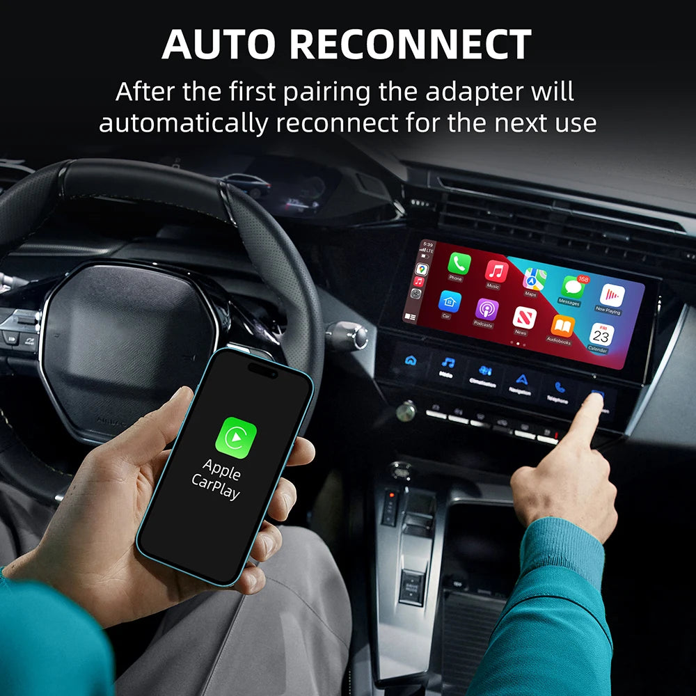 2in1 Wireless CarPlay Dongle Wireless Android Auto Adapter AI Smart Box Car Intelligent Sy | AUTOKITSHOP