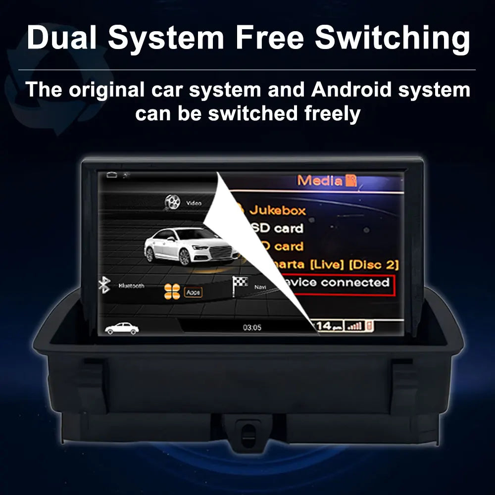for Audi Q3 2011 - 2018 Android 15 System BT GPS 4G WiFi 8 inch Car Multimedia Video Radio