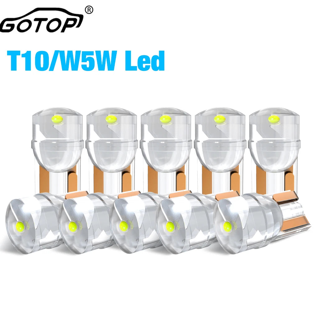 T10 W5W WY5W 168 501 2825 COB LED Car Wedge Bulbs Parking Lights Auto License Plate Lamps