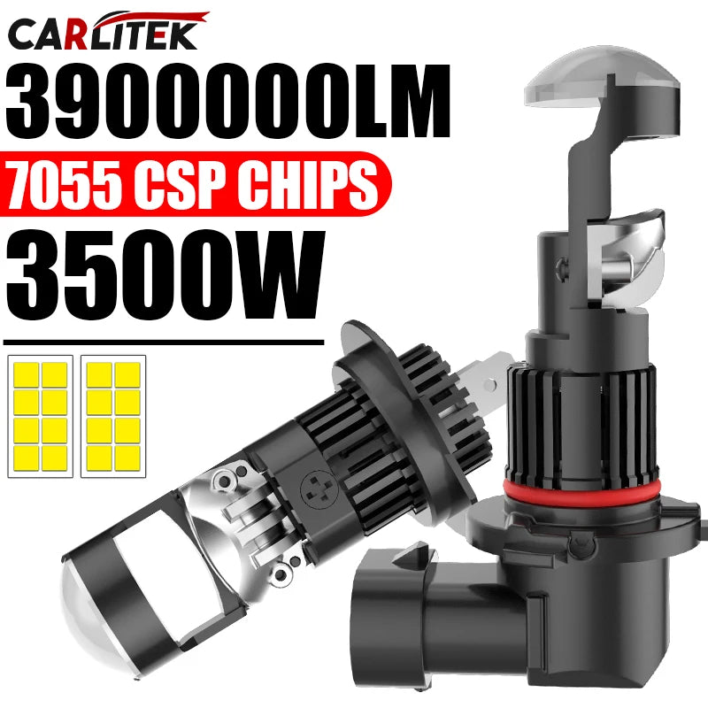 H7 Led Projector Car Headlight Bulb Lens Canbus High-Power 3500W 3900000LM CSP Turbo Led H