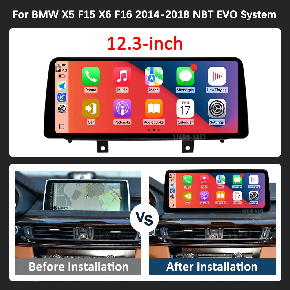 12.3 ‘’ Car Radio Multimedia Player for BMW X5 F15 X6 F16 2014 - 2018 NBT EVO System Stere