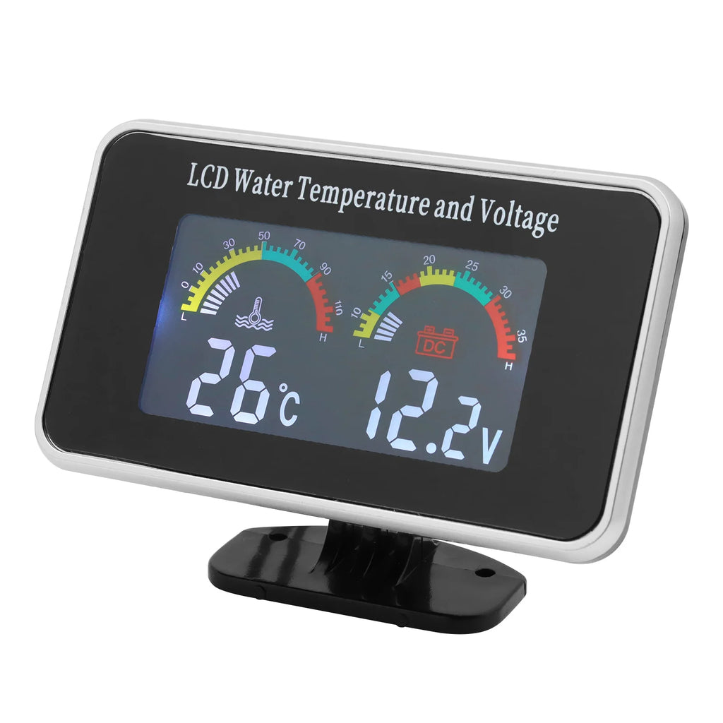 AD Waterproof LCD Digital Car Truck Voltmeter Water Temp Gauge Temperature Sensor 10mm Temperatu - Automotive LED Light