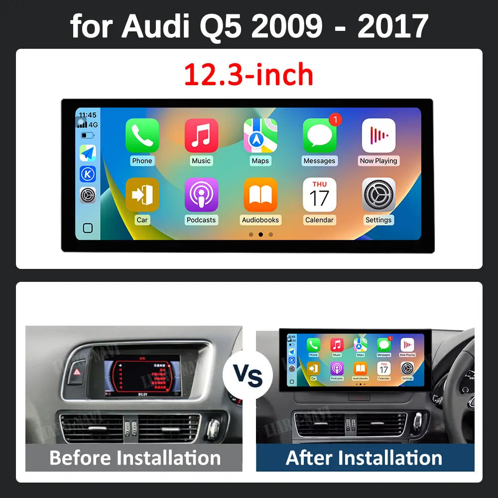 Car Video Multimedia Player Stereo Wireless Carplay Right Hand Drvie for Audi Q5 2009 - 20