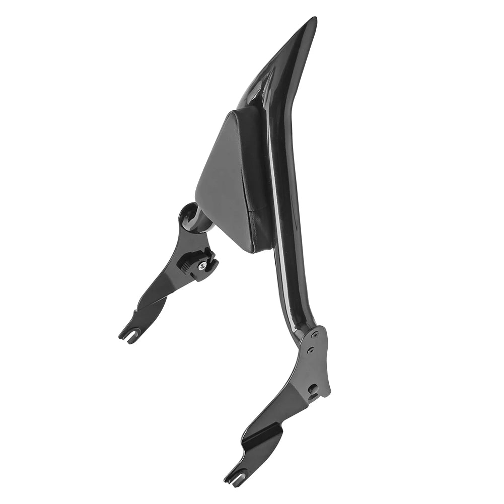 Black Detachable Rear Passenger Sissy Bar Backrest Comfort Support For Harley Touring Road King  - Automotive LED Light